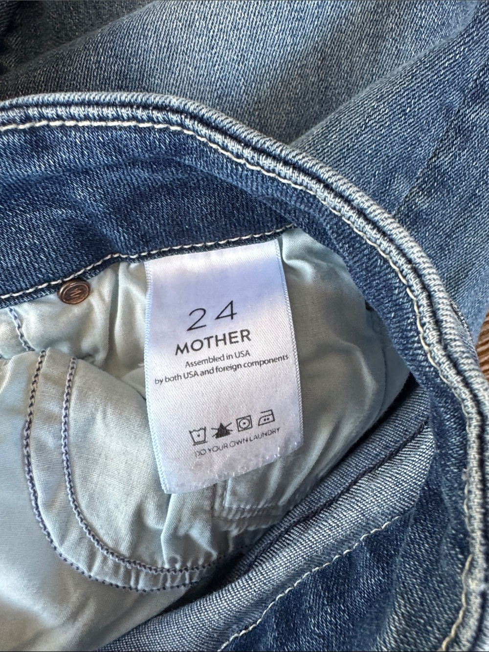Mother jeans The Looker ankle fray skinny stretch jeans Size 27 - Picture 5 of 9